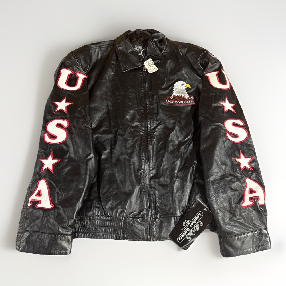Leather Gallery Jacket 2XL USA NWT Deadstock United We Stand